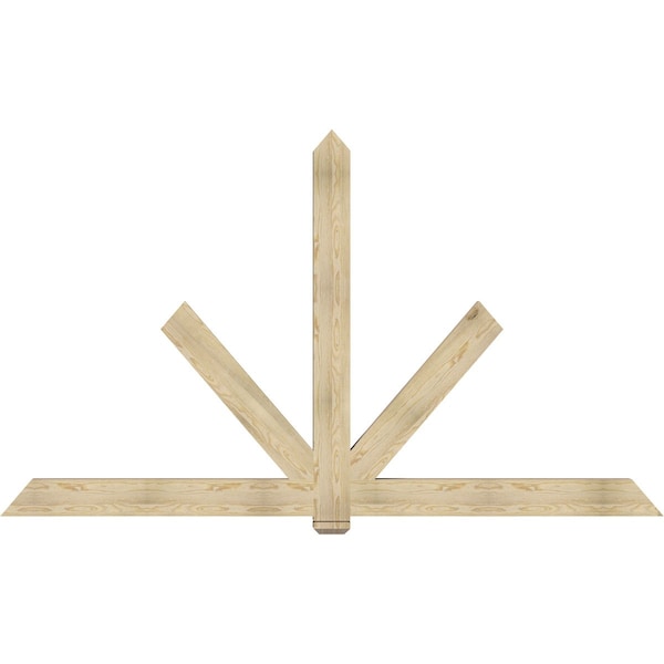 Ekena Millwork Kennewick Rough Sawn Timber Gable Bracket, Douglas Fir, 108"W x 63"H x 4"D x 6"F, 14/12 Pitch GBW108X63X0406KEN00RDF - main